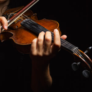 Musician playing violin